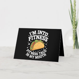 Ich Stehe Auf Fitness Fitness-Taco In Meinem Mund Dankeskarte