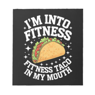 Ich Stehe Auf Fitness Fitness Taco In Meinem Mund Notizblock