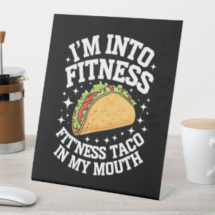 Ich Stehe Auf Fitness Fitness-Taco In Meinem Mund Sockelschild
