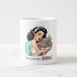 Ich stehe auf Frühling | Gartengestaltung Pun Kaff Jumbo-Tasse