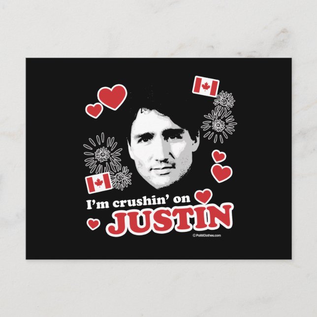 Ich stehe auf Justin -.png Postkarte (Vorderseite)