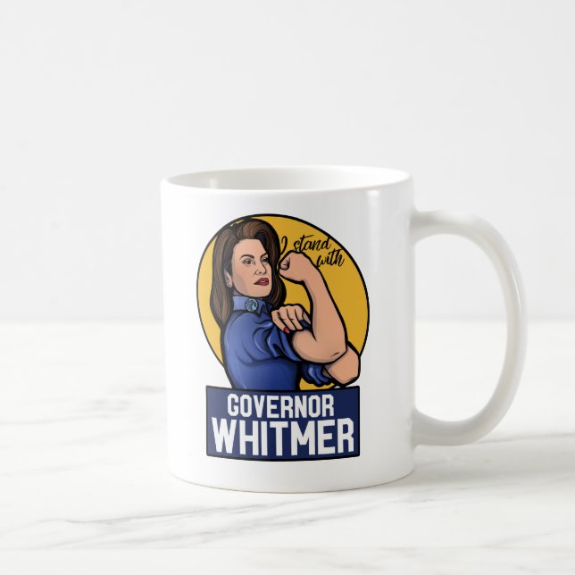 Ich stehe bei Gouverneur Whitmer Kaffeetasse (Rechts)