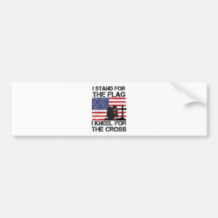 Ich stehe für das Flaggennetz der Cross Flag USA Autoaufkleber