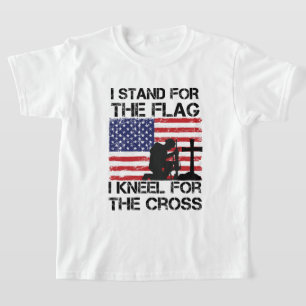 Ich stehe für das Flaggennetz der Cross Flag USA T-Shirt