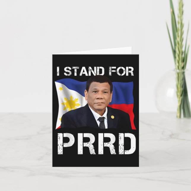 Ich stehe für den PRD-Unterstützer Digong Duterte  Karte (Vorderseite)