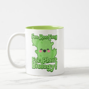 Ich stehe für die Biologie der Pflanze! Niedlicher Zweifarbige Tasse