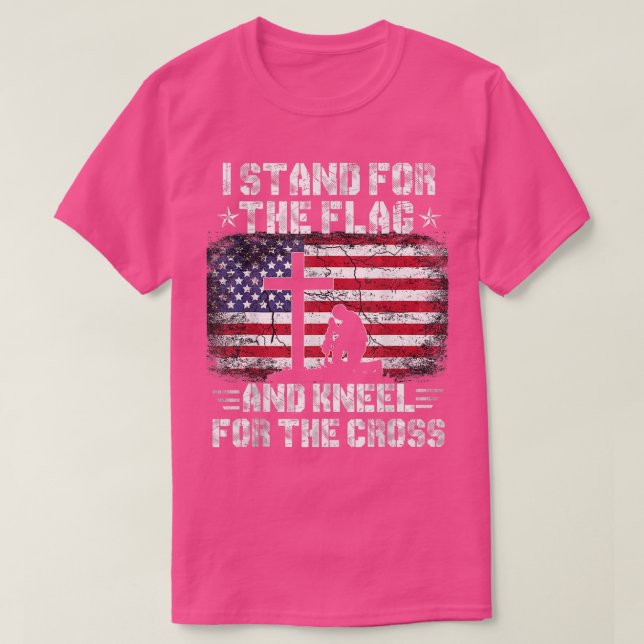 Ich stehe für die Fahne des Kreuzes T-Shirt (Design vorne)