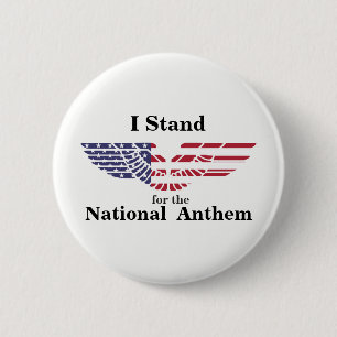Ich stehe für die Nationalhymne Button