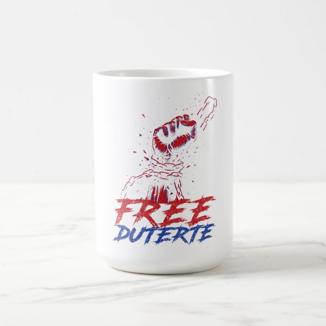 Ich stehe für Duterte Free DU30 Free Duterte Kaffeetasse (Mittel)