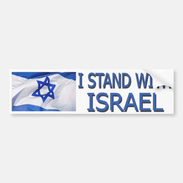 ICH STEHE FÜR ISRAEL AUTOAUFKLEBER (Vorne)