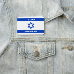 Ich stehe für Israel-Zoll-Text Israel-Flagge Namensschild