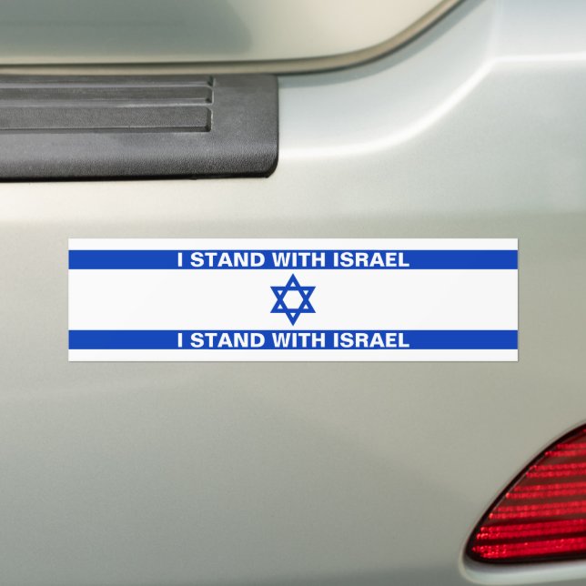 Ich stehe für Israels blaue Flagge Israels Autoaufkleber (Auf Auto)