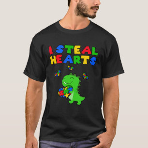 Ich stehe Herz Puzzle Autismus Aufklärung Monat Re T-Shirt