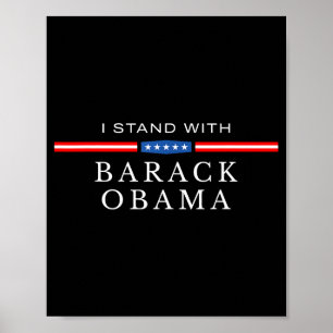 Ich stehe hinter Barack Obama T-Shirt.png Poster
