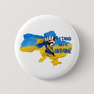 Ich stehe hinter dem Slogan für die Ukraine  Button
