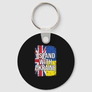 Ich stehe hinter der Ukraine Britisch Vereinigtes Schlüsselanhänger
