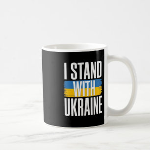 Ich stehe hinter der Ukraine Feste ukrainische Fla Kaffeetasse
