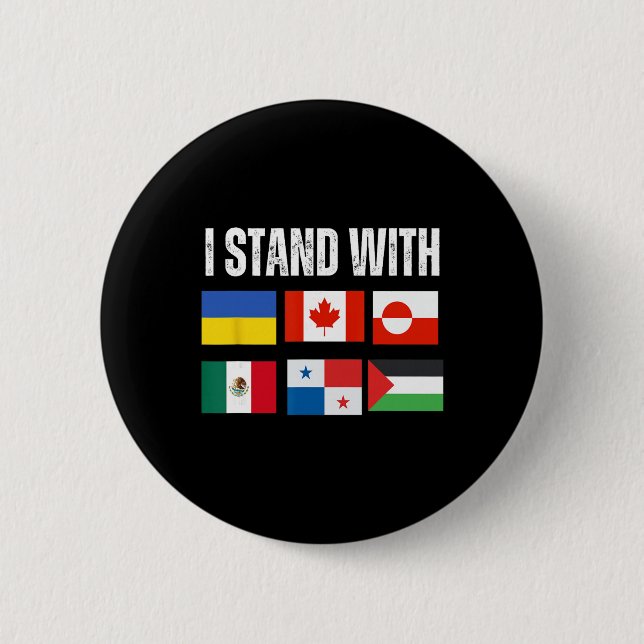 Ich stehe hinter der Ukraine Kanada Grönland Mexik Button (Vorderseite)