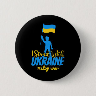 Ich stehe hinter der Ukraine. Macht Frieden. Stopp Button