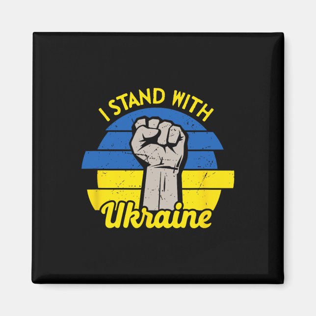Ich stehe hinter der Ukraine  Magnet (Vorne)
