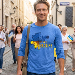 Ich stehe hinter der Ukraine. Sonnenblume Symbol d Tri-Blend Shirt