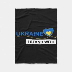Ich stehe hinter der Ukraine Stopp Krieg Protest U Fleecedecke