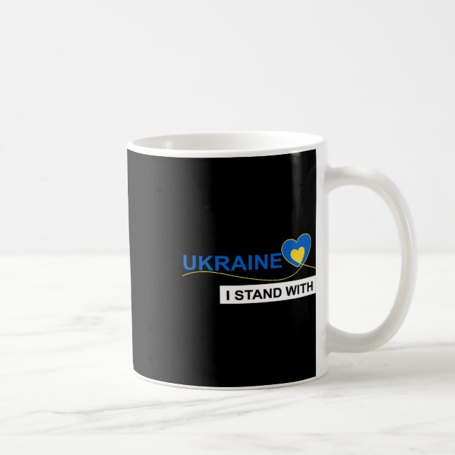 Ich stehe hinter der Ukraine Stopp Krieg Protest U Kaffeetasse (Rechts)