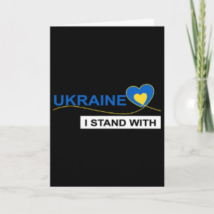 Ich stehe hinter der Ukraine Stopp Krieg Protest U Karte