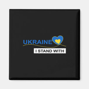 Ich stehe hinter der Ukraine Stopp Krieg Protest U Magnet