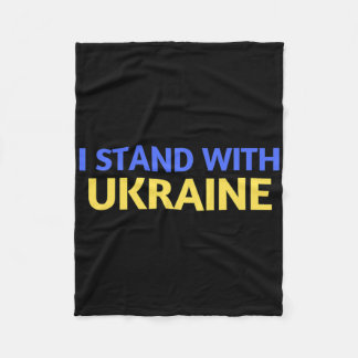 Ich stehe hinter der Ukraine, unterstütze und bete Fleecedecke