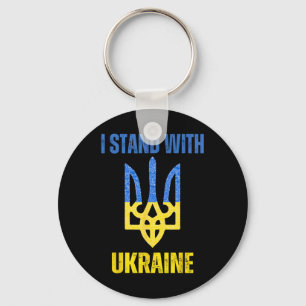 Ich stehe hinter der Ukraine Unterstützen Sie die Schlüsselanhänger
