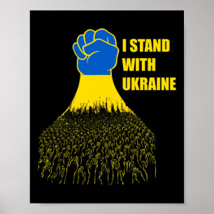 Ich stehe hinter der Ukraine - Unterstützung der U Poster