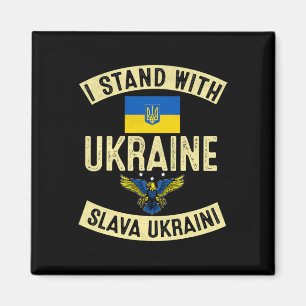 Ich stehe hinter der Ukraine Unterstützung der Ukr Magnet