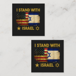 Ich stehe hinter Israel Amerika Flagge Begleitkarte