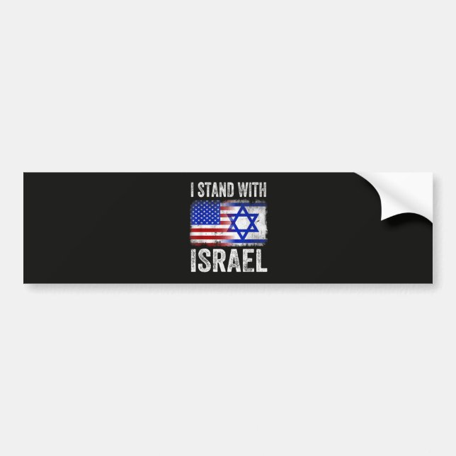Ich stehe hinter Israel Autoaufkleber (Vorne)