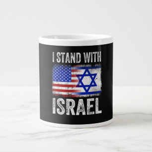 Ich stehe hinter Israel Jumbo-Tasse