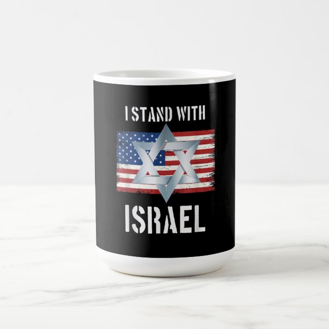 ich stehe hinter Israel Kaffeetasse (Mittel)