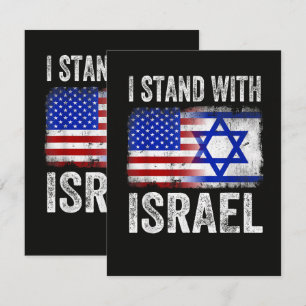 Ich stehe hinter Israel Karte