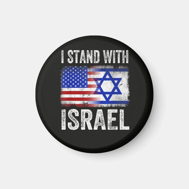 Ich stehe hinter Israel Magnet (Vorne)