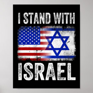 Ich stehe hinter Israel - patriotisches T-Shirt US Poster