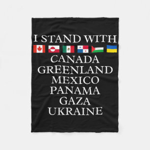 Ich stehe hinter Kanada Grönland Mexiko Panama Gaz Fleecedecke