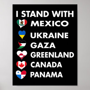 Ich stehe hinter Kanada Grönland Mexiko Panama Gaz Poster