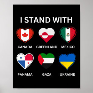 Ich stehe hinter Kanada Grönland Mexiko Panama Gaz Poster