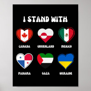 Ich stehe hinter Kanada Grönland Mexiko Panama Gaz Poster