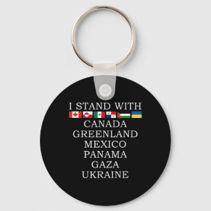 Ich stehe hinter Kanada Grönland Mexiko Panama Gaz Schlüsselanhänger