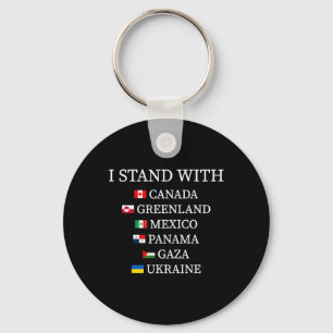 Ich stehe hinter Kanada Grönland Mexiko Panama Gaz Schlüsselanhänger