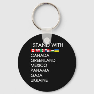 Ich stehe hinter Kanada Grönland Mexiko Panama Gaz Schlüsselanhänger