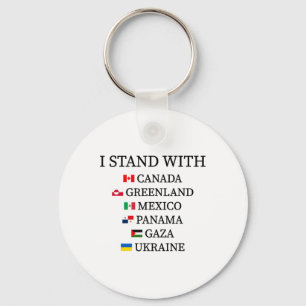 Ich stehe hinter Kanada Grönland Mexiko Panama Gaz Schlüsselanhänger