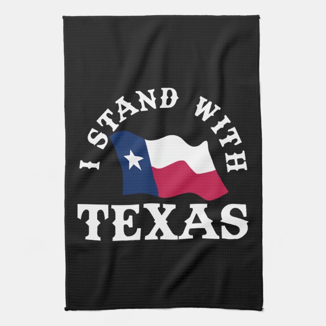 Ich stehe hinter Texas Geschirrtuch (Vertikal)