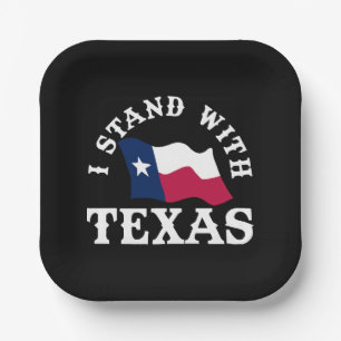 Ich stehe hinter Texas Pappteller